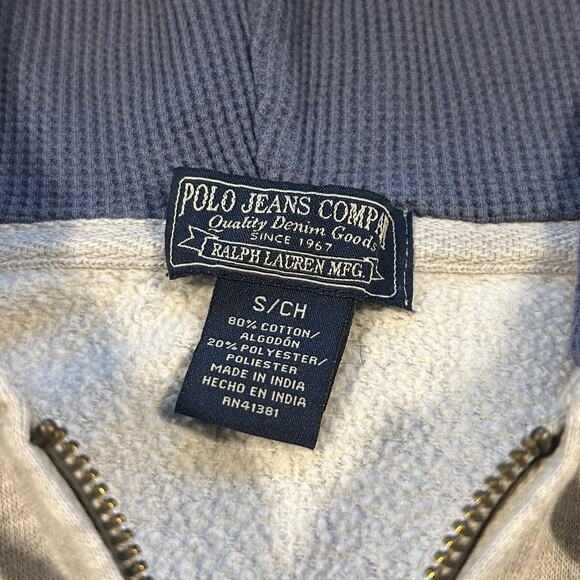 Y2K Polo Ralph Lauren Full Zip Spell Out Hoodie Sweatshirt - Picture 3 of 4